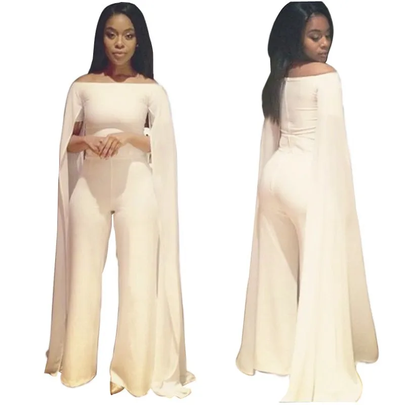 Для женщин Slash Средства ухода за кожей шеи Bodycon Комбинезоны женские длинные Брюки