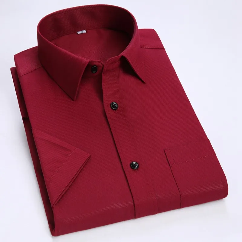 Мужские приталенные рубашки FAISIENS с коротким рукавом 8XL 10XL 12XL 14XL синий фиолетовый