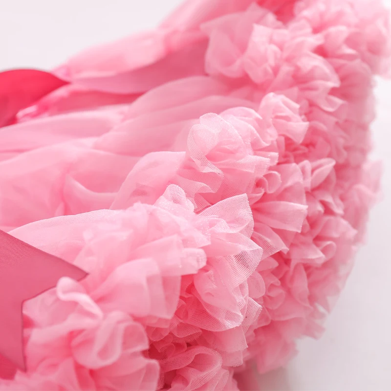 Buenos Ninos пушистые шифоновые юбки Pettiskirt для девочек 2-18 лет однотонные юбки-пачки для девочек танцевальная юбка новогодняя тюлевая юбка Petticoat