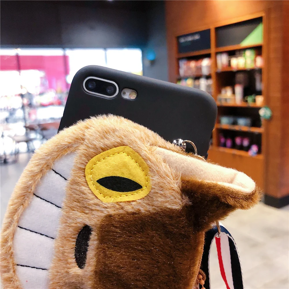 Кошелек для монет чехол телефона IPhone XR XSMAX перекрестный ремешок мультяшный