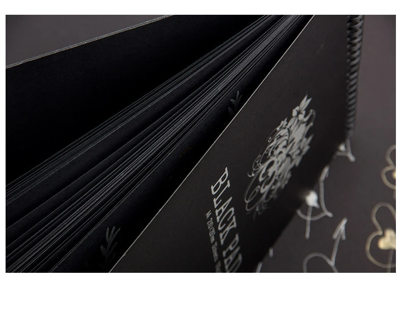 Retro Watercolor Paper for Drawing Painting Graffiti Coiling Black Paper Sketch Book Memo Pad Notebook Office School Art Gift