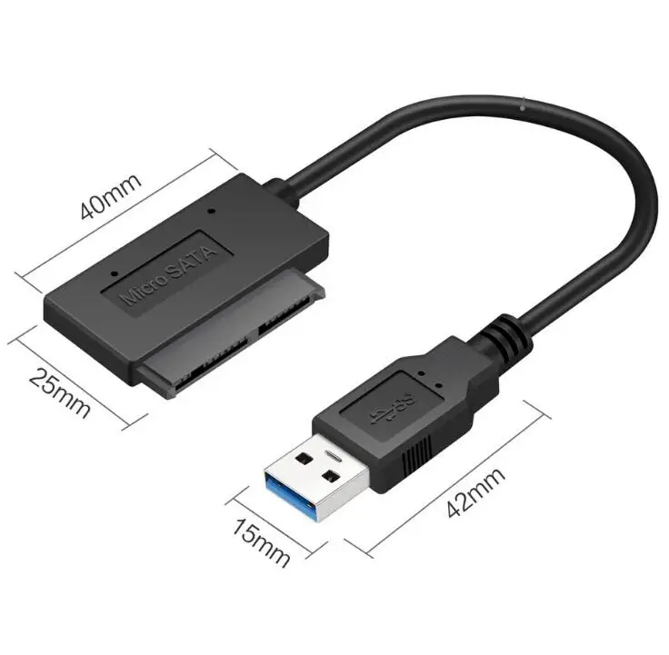 Кабель-адаптер USB 3 0 к Micro SATA для 1 8 &quotHDD SSD конвертер шнур USB3.0 16Pin Msata 7 + 9 Pin кабель 20
