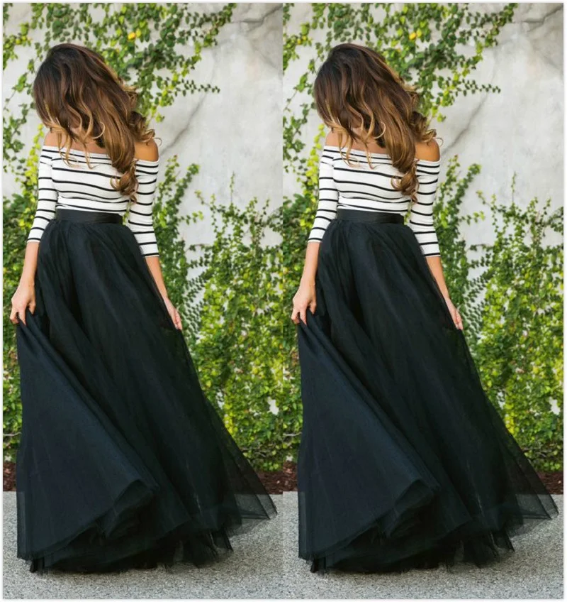 2017 женское платье в стиле бохо с вырезом лодочкой повседневное длинное полоску