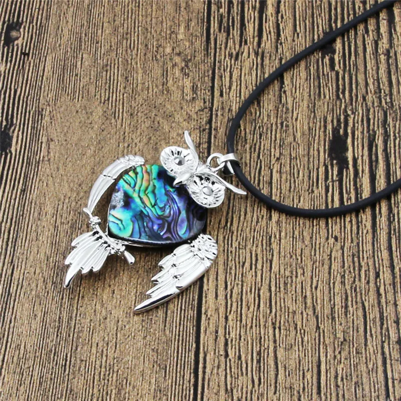 Кулон &quotСова Цепочки и ожерелья Винтаж В виде ракушки кожа чокеры животного для