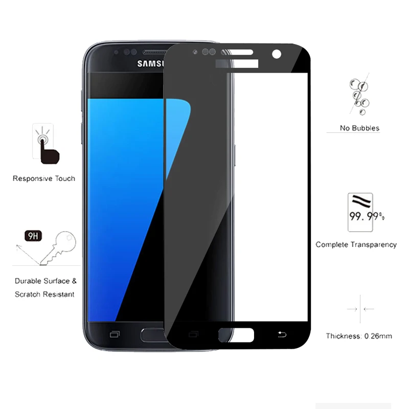 Защитный Стекло для samsung Galaxy S7 G930 5 1 дюймовый защитный экран S6 S5 закаленное пленка