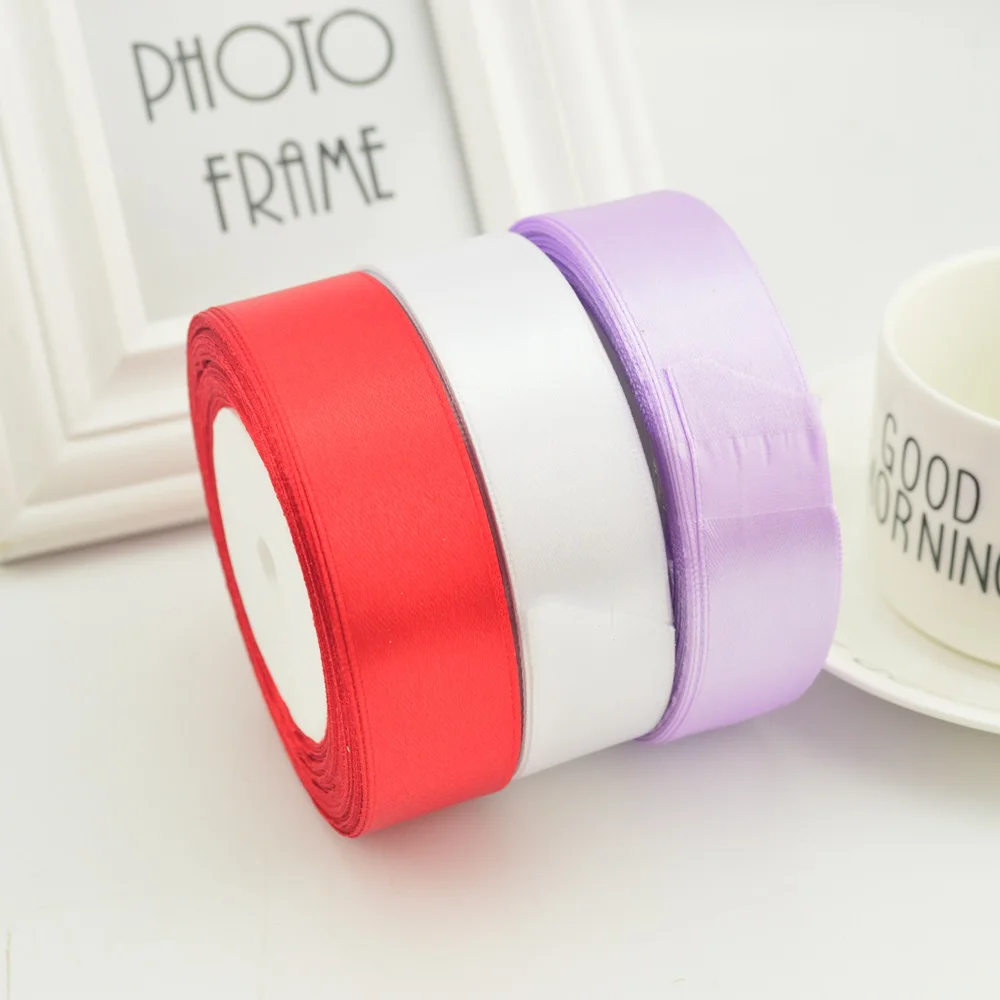 

Satin Ribbon 25Yards 25mm/2.5cm Packing Material DIY Craft Decor Wedding Party Decoration Gift Wrapping Scrapbooking Supplies