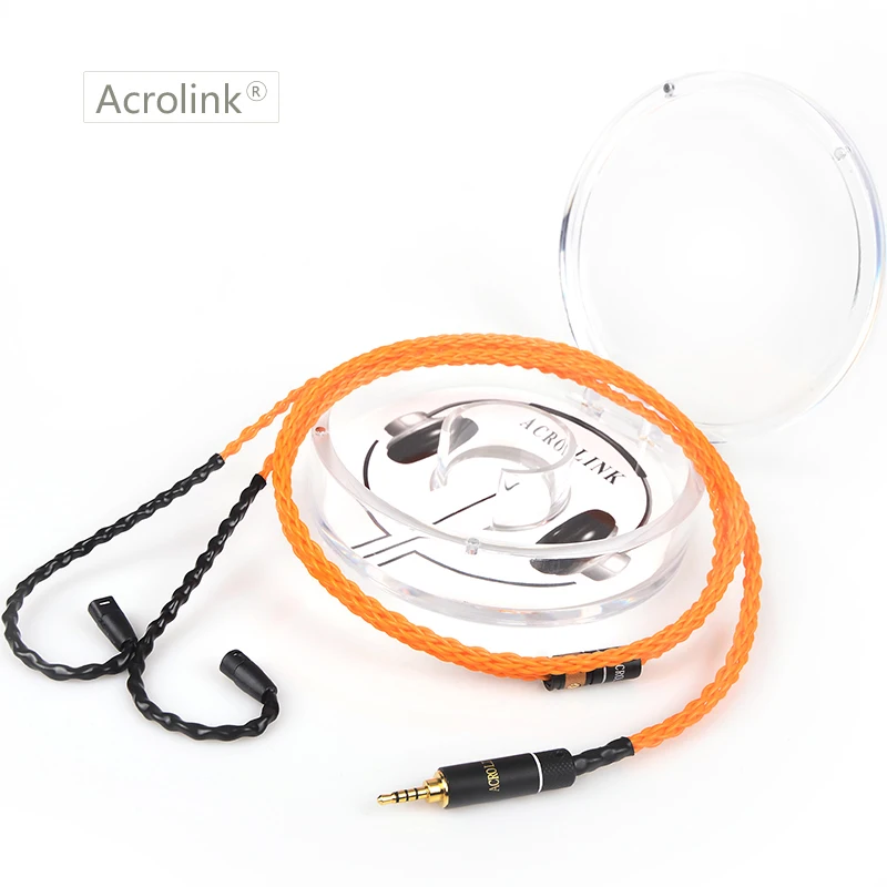 Acrolink High Qulity 8 core 2.5/3.5/4.4mm/i phone copper Plated Earphone Upgrade Wire Headphone Cable IE80 IE81 IE8 | Электроника