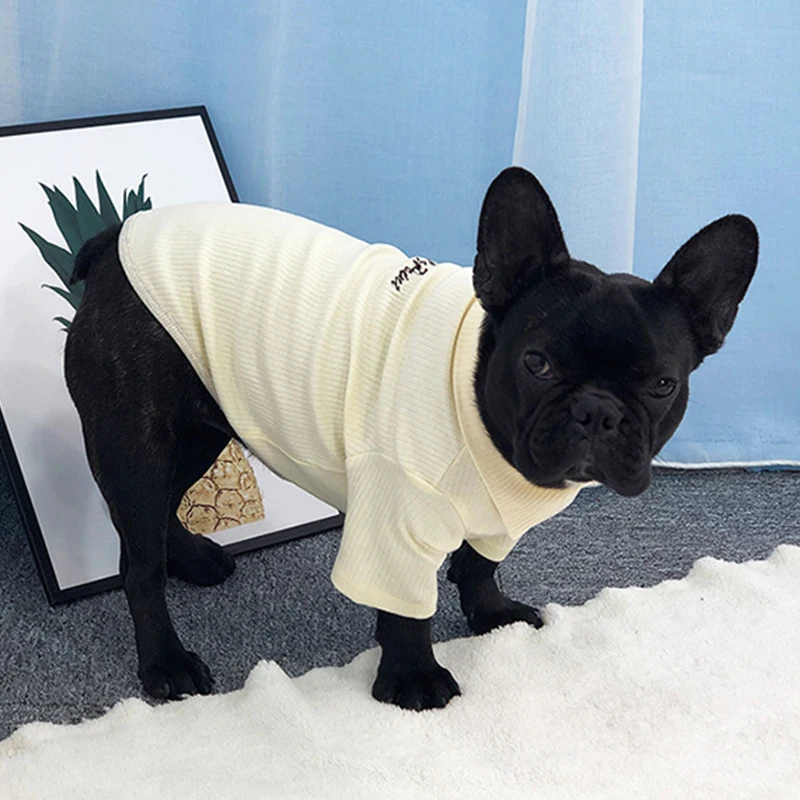 2019 Cotton French Bulldog Summer Breathable Tshirt Pet Dog Clothes for Small Dogs Pets Clothing Chihuahua Pug Costume Yorkshire | Дом и сад