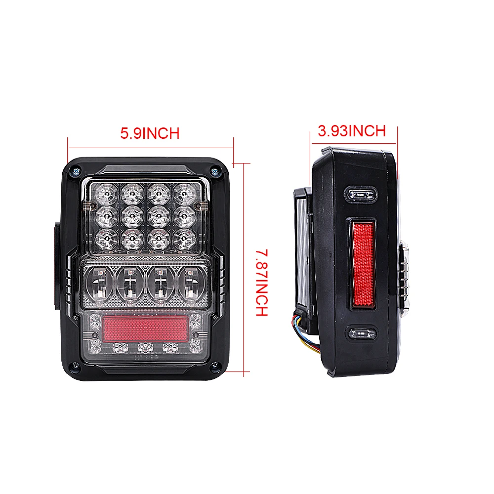 

LED Tail Light For Jeep Wrangler 2007-2017 JK JKU With Break Back Up Light Reverse Turn Parking Signal Lamp Assembly