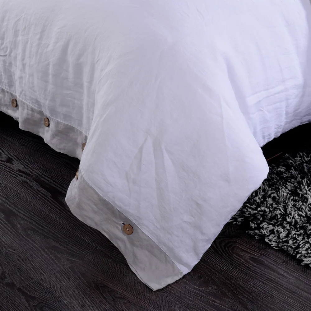 100% набор белых постельных принадлежностей из натурального кокосового дерева с