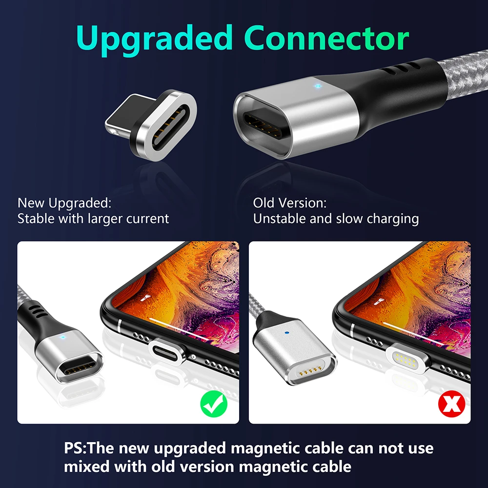 Магнитный зарядный Micro USB кабель MANTIS для iPhone samsung 3 в 1, кабель type C, 3 А, кабель для быстрой зарядки и передачи данных, магнитный шнур, зарядное устройство
