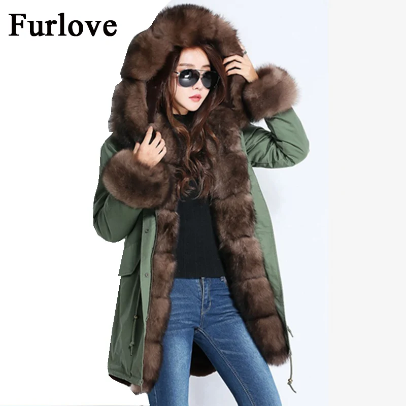 Women Winter Jacket 2017 Vintage Long Parka Coat Fur Jackets Real Fox Collar Fashion Russian Style Hooded Coats Thick Parkas | Женская
