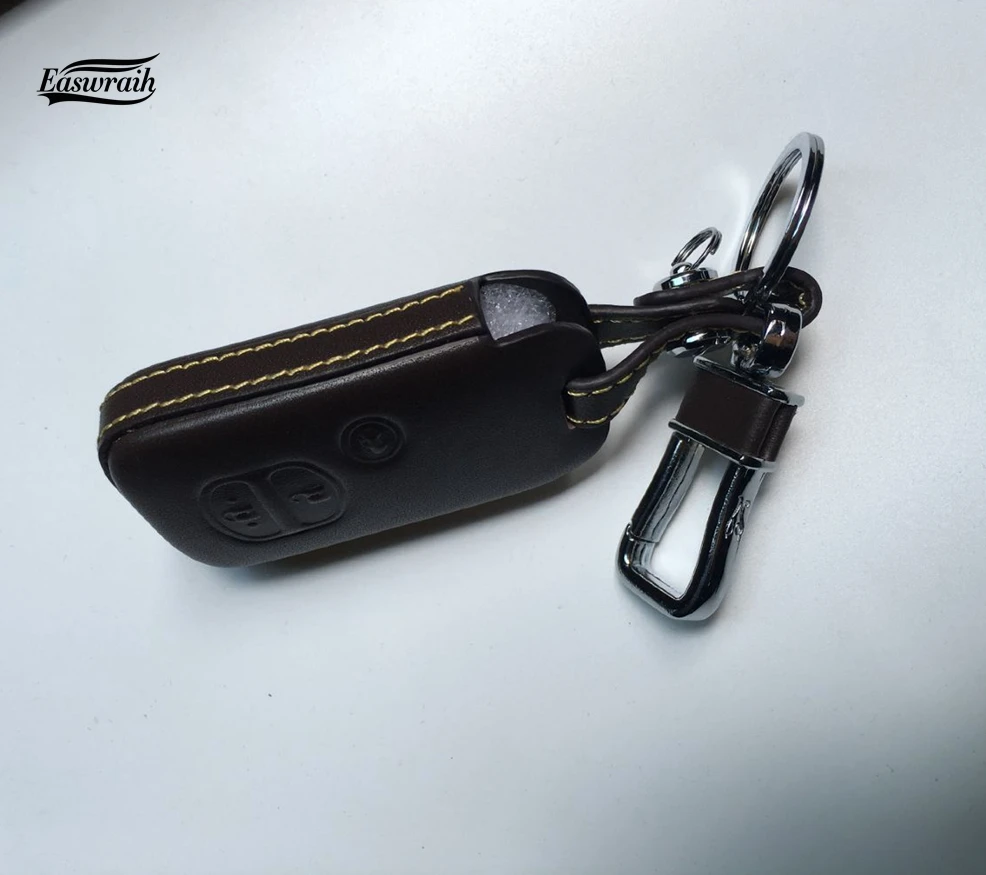 Кожаный чехол для автомобильных ключей Toyota Camry Highlander Prado Crown Land Cruiser Prius Vitz Reiz 3