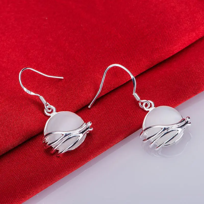 Женские серебряные серьги MSQSTNBK яркие из серебра 925 пробы|jewelry hat|jewelry earring boxjewelry box
