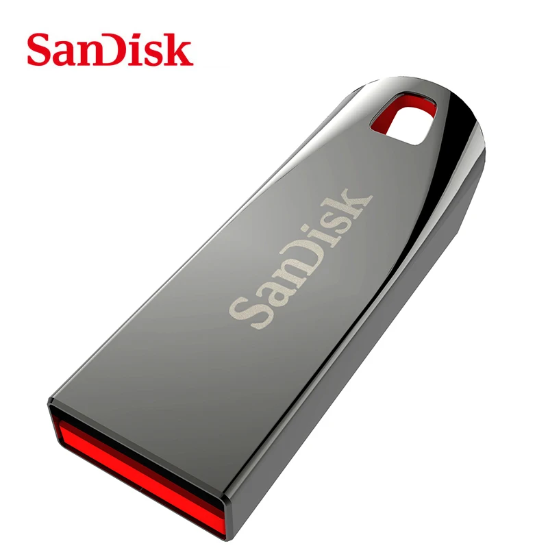 Оригинальный SanDisk металлический USB флеш накопитель 64 ГБ 32 16 8 usb Бесплатная
