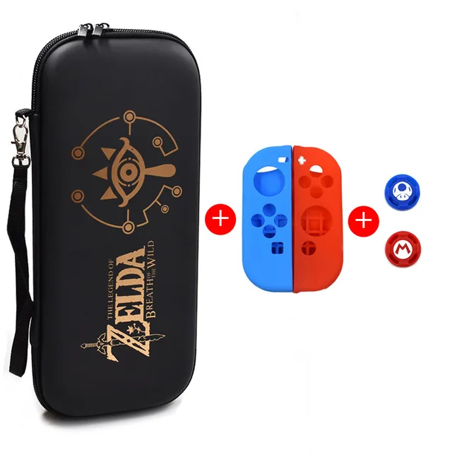 Package 3 5 в 1 nintendo Switch аксессуары Защитная сумка для хранения Joy-con силиконовый кожи 2 аналоговые колпачки для Nitendo nintendo переключатель - Цвет: Package 3