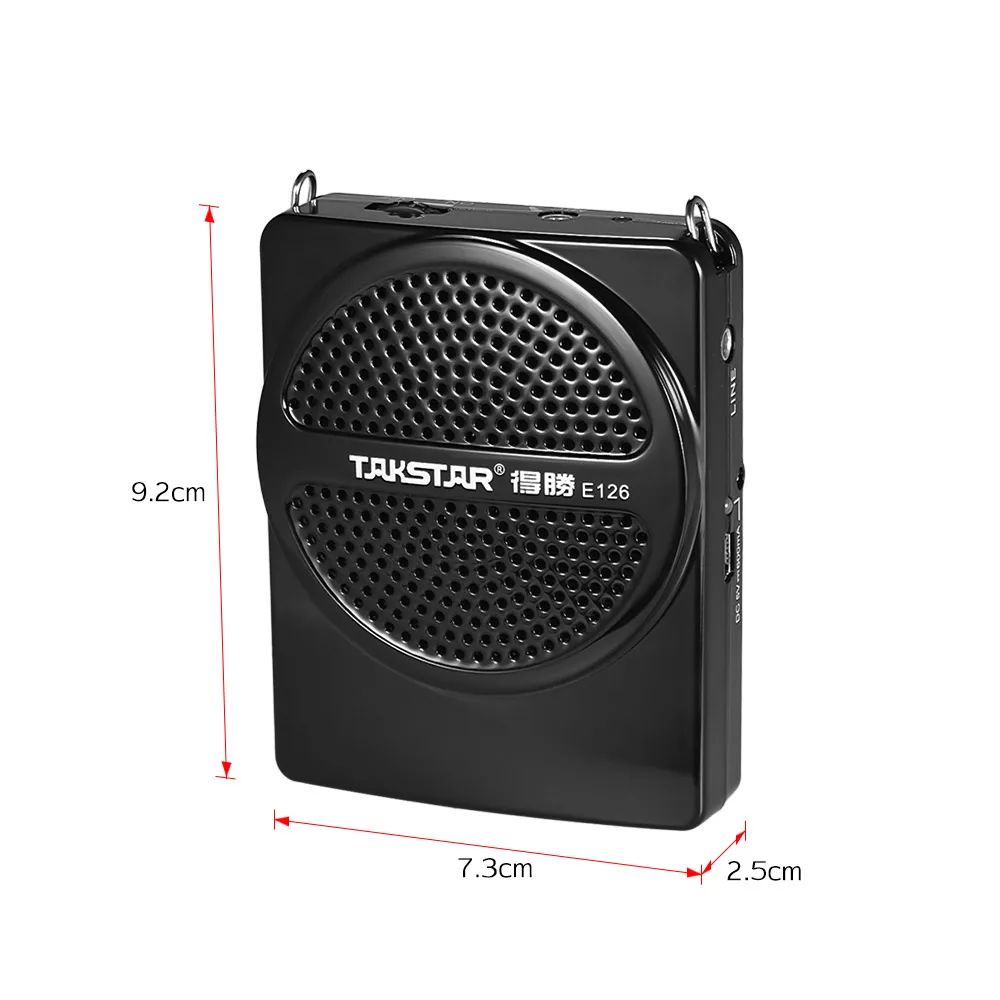 TAKSTAR E126 8 Вт мини Размеры Перезаряжаемые средство громкоговорящей связи
