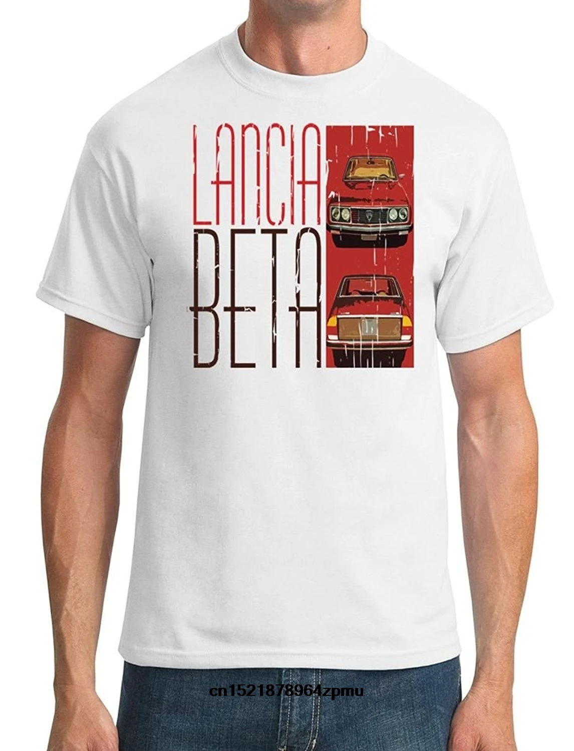 Мужской Бренд GILDAN футболка Lancia Beta классический автомобиль короткий рукав