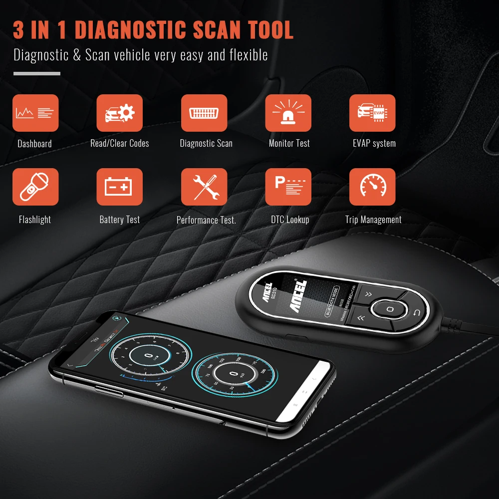 ANCEL BD310 OBD2 сканер Bluetooth Автомобильный 3 в 1 цифровой спидометр автомобиль на доске