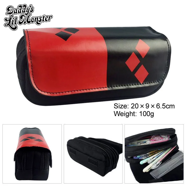 Отряд Самоубийц Харли Квинн детей Pencilcase Офис Студент пеналы школьные