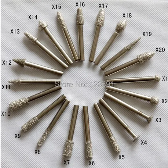 

Free shipping XL-X7 brazed diamond grinding head carving letter knife carving knife grinding head 6*60*10mm ball form head