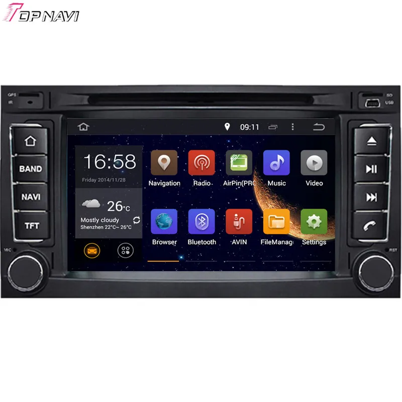 TOPNAVI 7 ''восьмиядерный 4 гб озу Android 6 0 автомобильное радио стерео GPS для VW TOUAREG