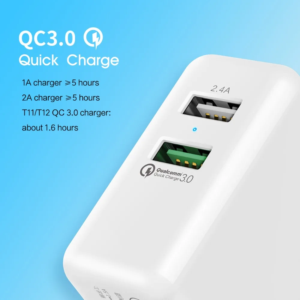 ROCK QC 3.0 Travel Charger for EU USB Wall FCP Quick Charge Adapter iPhone iPad Samsung | Мобильные телефоны и аксессуары