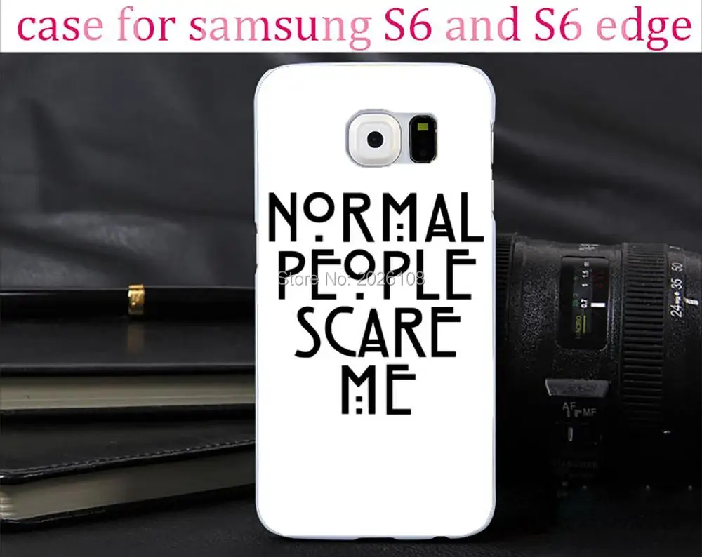 Normal People Scare Me fashion original (2) style transparent stealth Case Cover for Samsung Galaxy S3 S4 S5 S6 S6Edge |