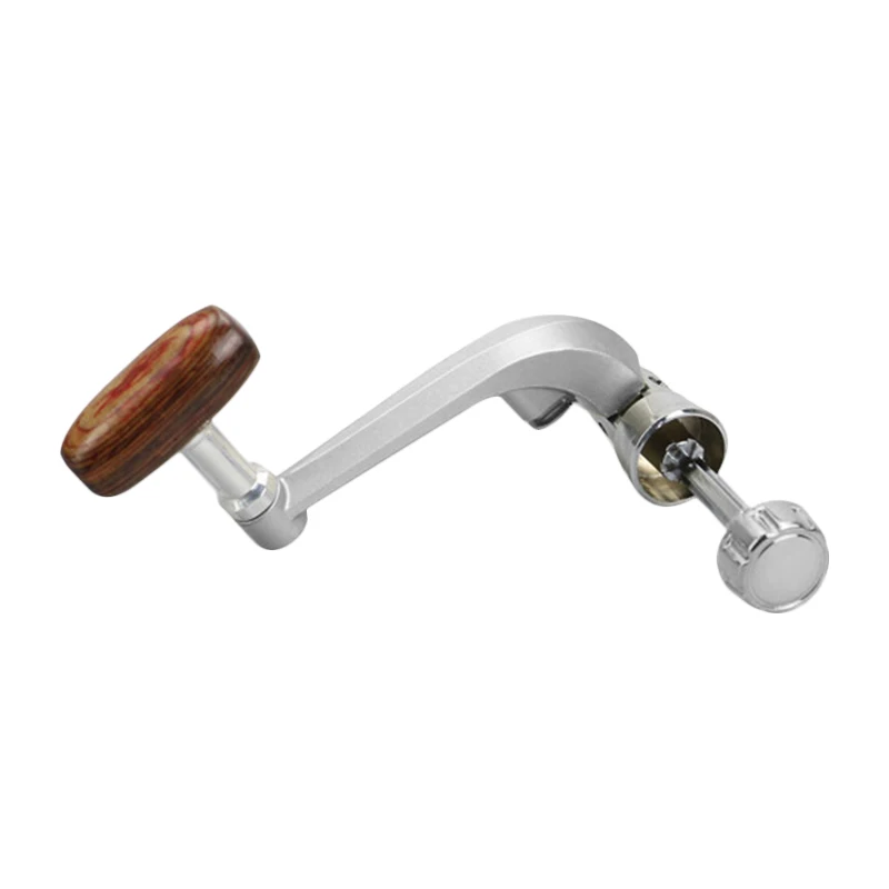 New Metal Spinning Reel Folding Rocking Arm Wheel Grasp Wooden Handle Fishing Accessories FG66 | Спорт и развлечения