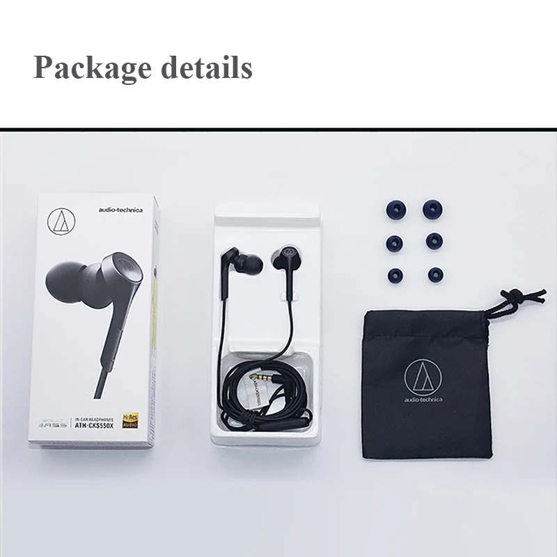Проводные наушники Audio Technica ATH CKS550X оригинальные Hi Fi вкладыши с сабвуфером и