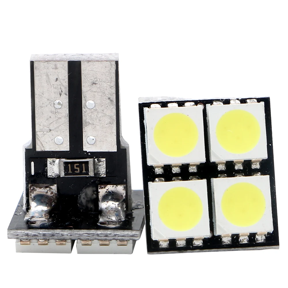 YM E Bright 4 шт. белые лампы T10 PCB 5050 SMD 194 168 W5W 12V DC для чтения шириной 48 лм Автомобильные