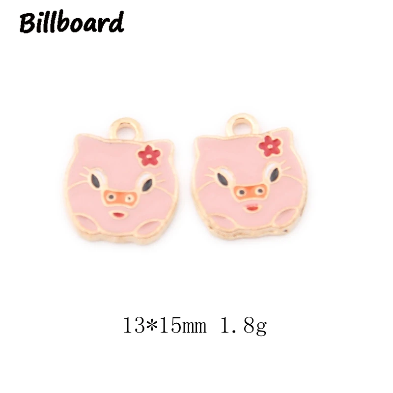 Charms for Jewelry Making Enamel Zinc Alloy Metal Trendy Animals Pig Pendant 10pcs/bag | Украшения и аксессуары