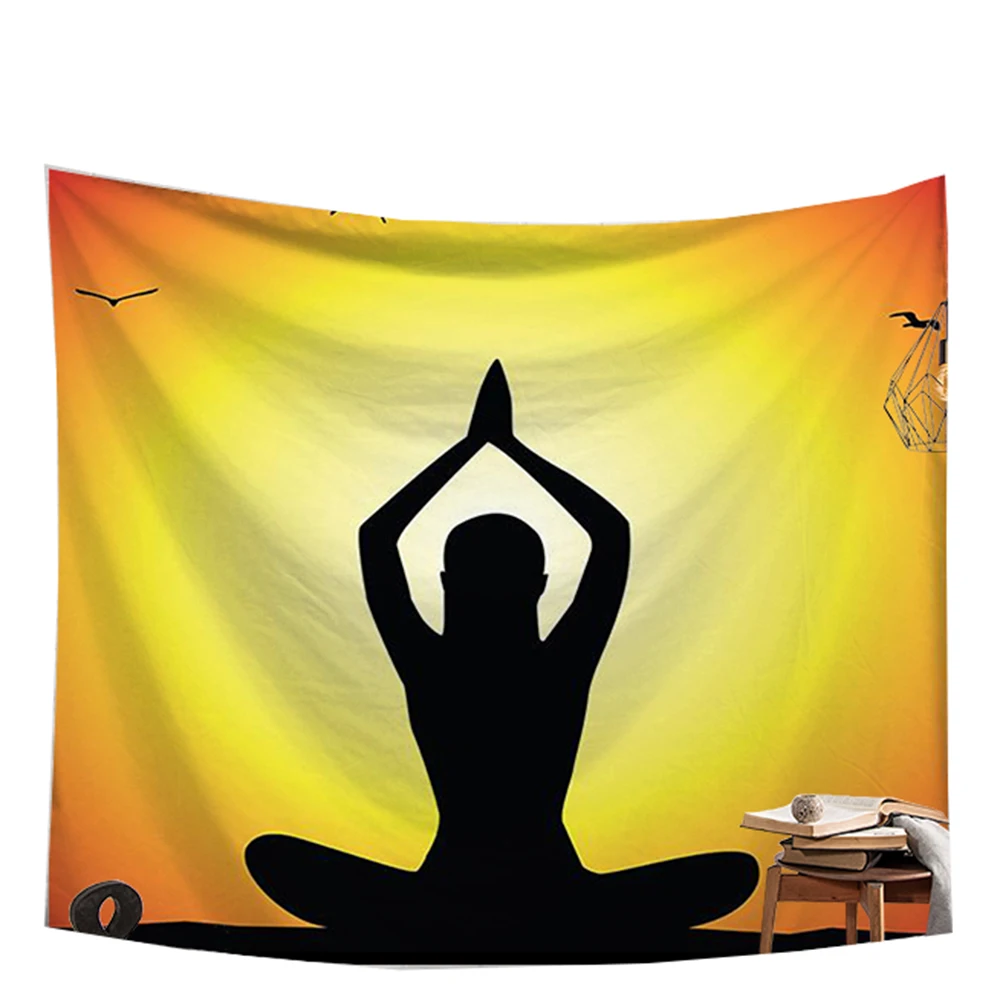 

Crescent deer wall tapestry drop shipping wall cloth dorm room decor 3d black night psychedelic tapestry