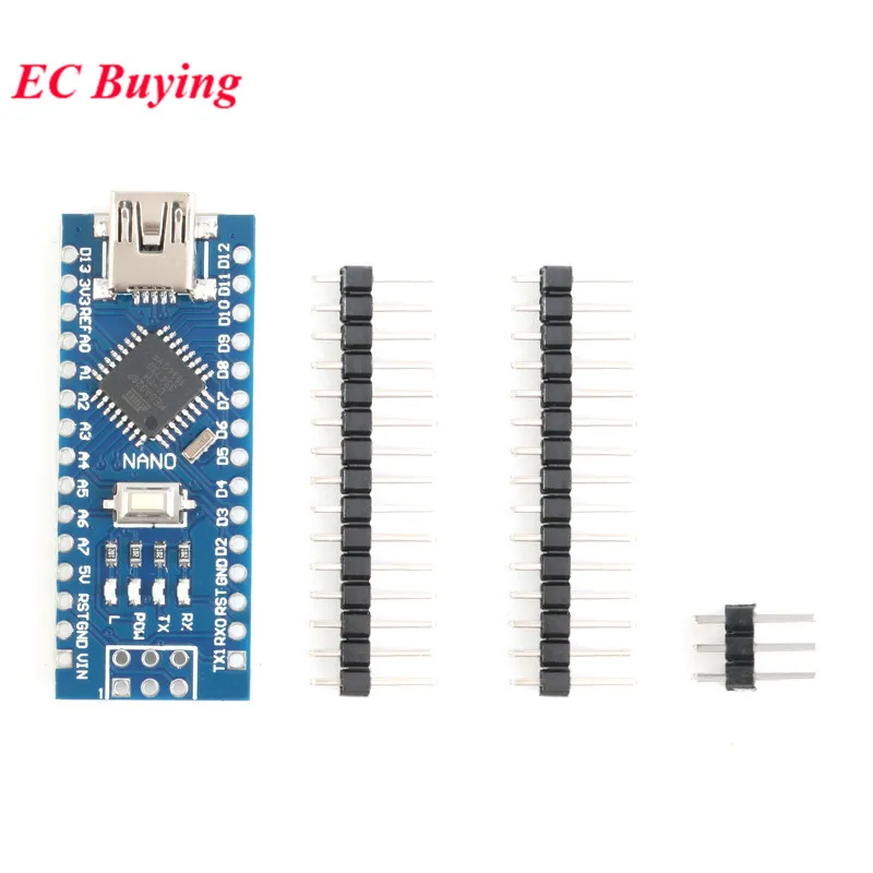 Nano Mini USB макетная плата Nano V3.0 плата контроллера ATmega328P CH340G USB для ttl NANO 3,0 Для Arduino с usb-кабелем