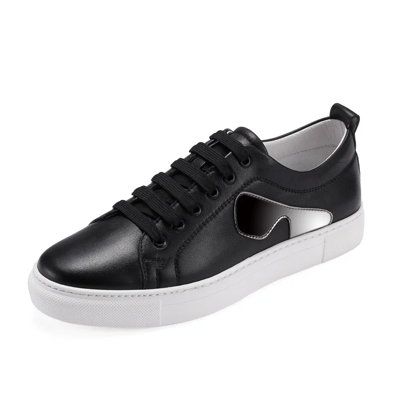 MYCORON New Boots Men Soft Leather Casual Shoes High Quality Male Classic Ultralight Black White Soulier Homme | Обувь