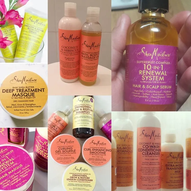Американский SheaMoisture Натуральный Молочный фрукт черный касторовое масло предотвращение и защита от взлома