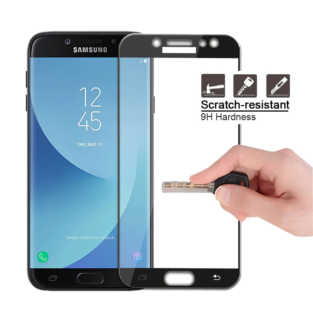 Для Samsung Galaxy J7 Pro J730G 730F j7 2017 прозрачный защитный чехол из ТПУ задняя крышка 9H