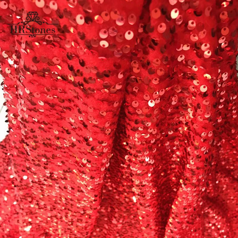 Высококачественная бархатная Нижняя Иллюзия зеленый красный блестки вышитые