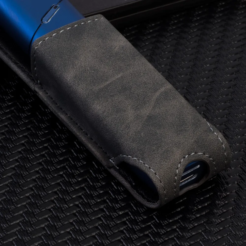Черный серый красный ретро чехол для IQOS 3,0 мульти электронная сигарета чехол для переноски с подвесным кольцом откидная крышка