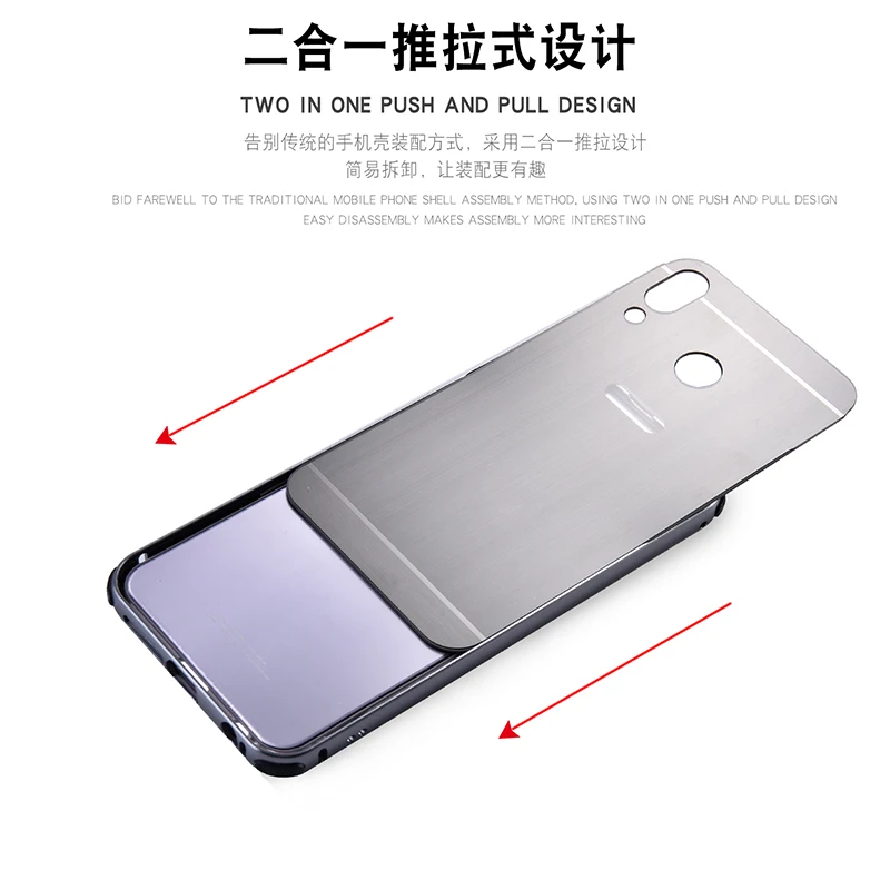 Алюминиевый Металл + PC чехол для Asus Zenfone 5Z/Zenfone 5 ZE620KL жесткая зеркальная гибридная