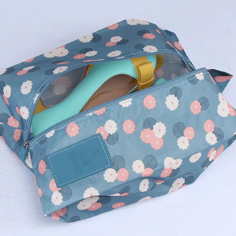 Oxford Shoes Bag Organizer Printing Travel Storage Bags Women Zipper Waterproof Foldable Makeup Pouch 36*20cm | Дом и сад