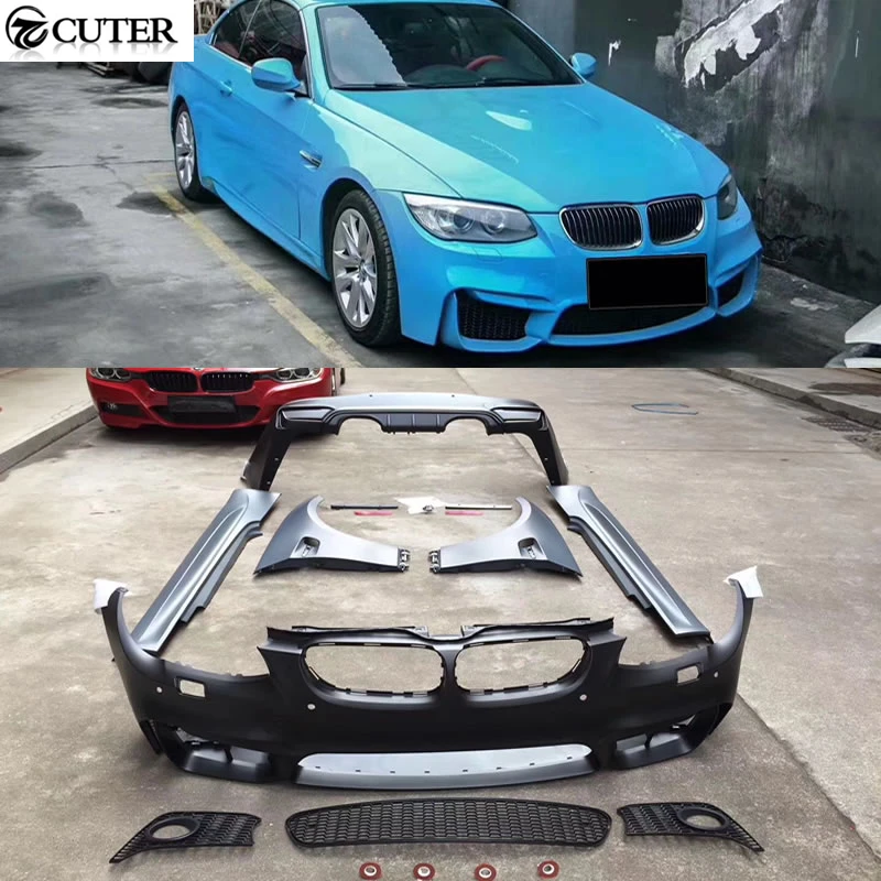 E92 E93 купе M4 Стиль FRP комплект кузова автомобиля передний бампер задний боковые
