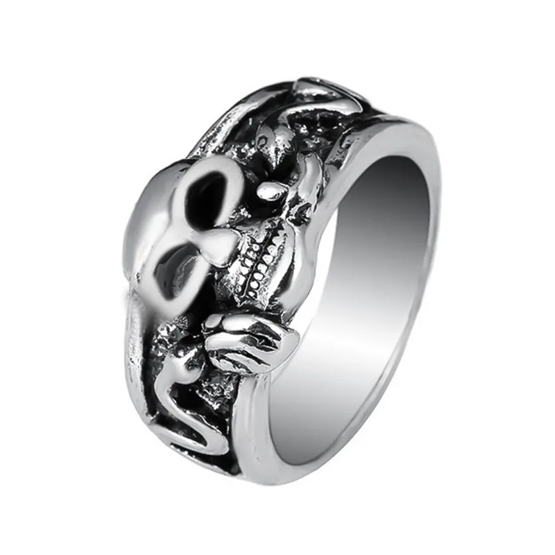 MOREDEAR Винтаж новый дизайн скелет Для мужчин мальчиков серебро Цепи Байкер браслет