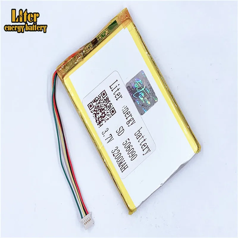 Штекер 1 0 5 P 506090 3200mah 3 7 V Высокое качество липолитиевый полимер аккумуляторная Tablet