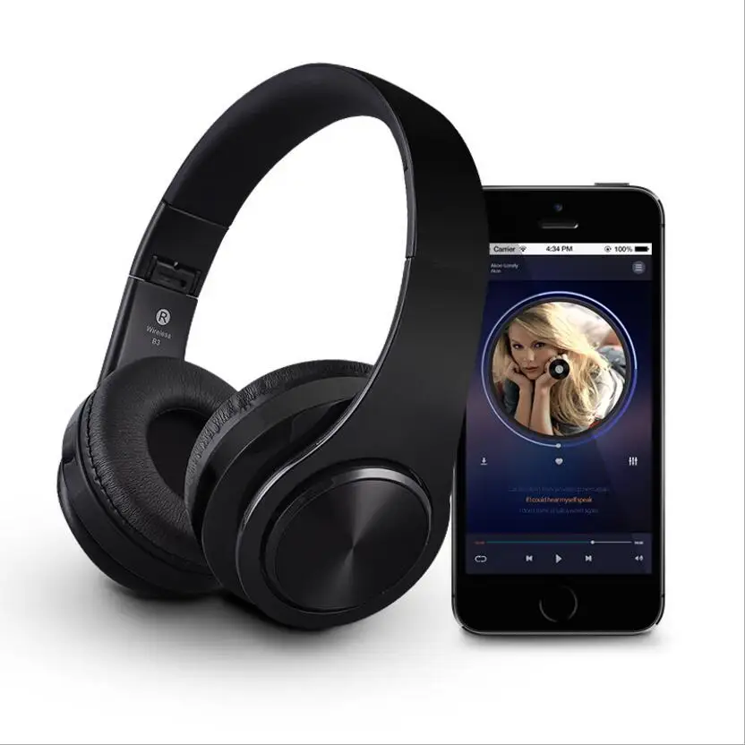 Bluetooth Headphone Over Ear Foldable Hi-Fi Wireless Headset with Mic and Wired Earphone Support SD/TF Card for Cell Phone/PC |