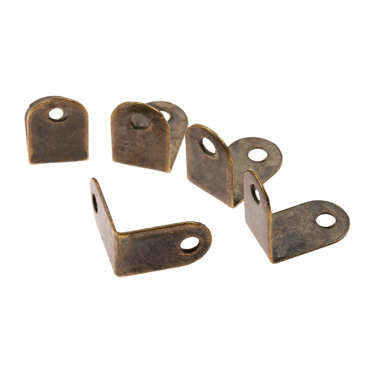 DRELD 20Pcs Iron Decorative Antique Jewelry Wine Gift Box Wooden Case Corner Protector Guard Bronze Decorate Your Desk 15*9mm |