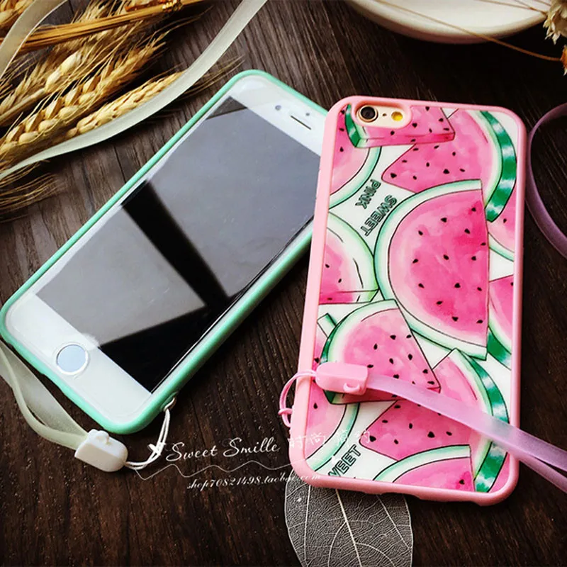 Summer NOVELTY Fruit Lemon Watermelon Silicon TPU Soft Back Cover Case For iPhone 5s 5se 6 6S 6plus 6s 7 8plus Mobile Phone |