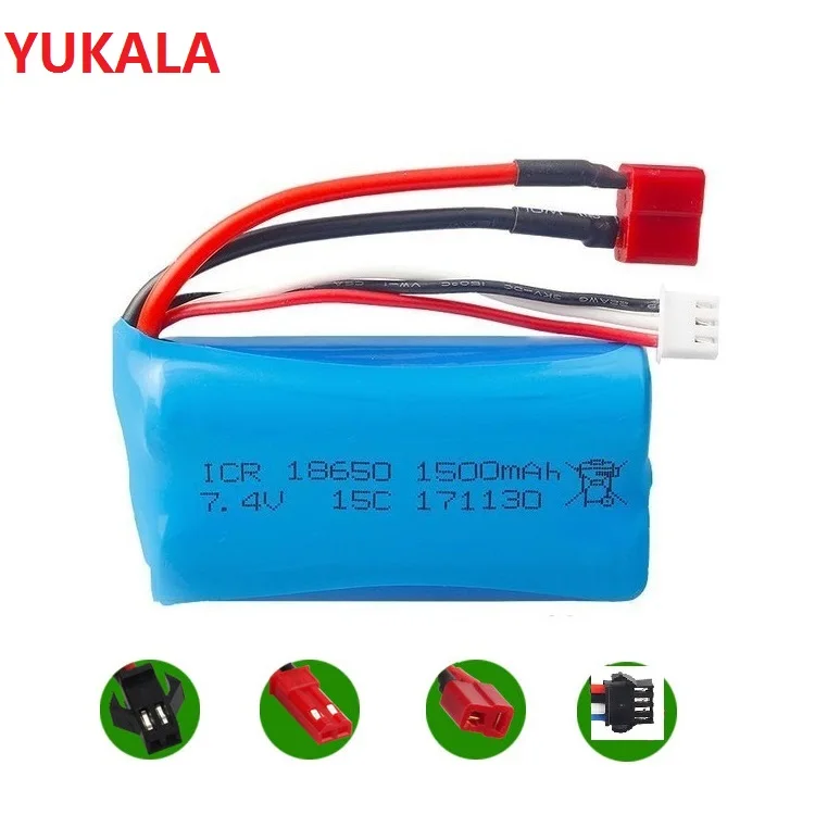 Литий ионный Аккумулятор 7 4 В 1500 мА/ч 15c 18650/USB зарядное устройство для wltoys 12428 12423 RC