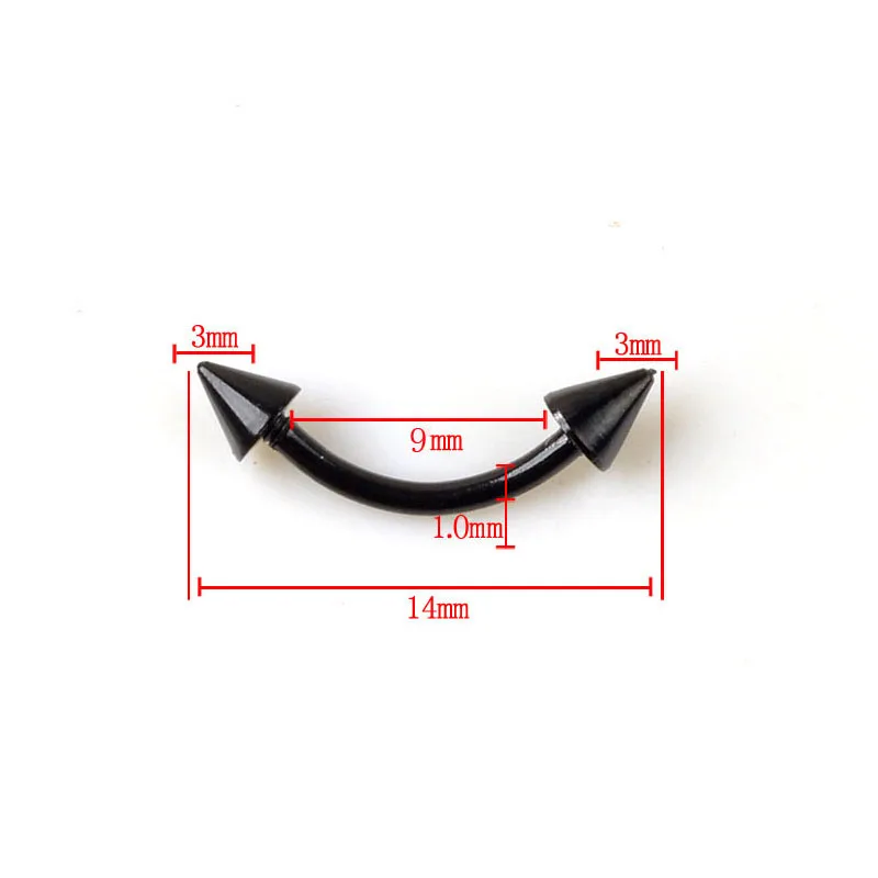 30 шт./лот Пирсинг из нержавеющей стали с резьбой конусная шаровая Головка Кольца