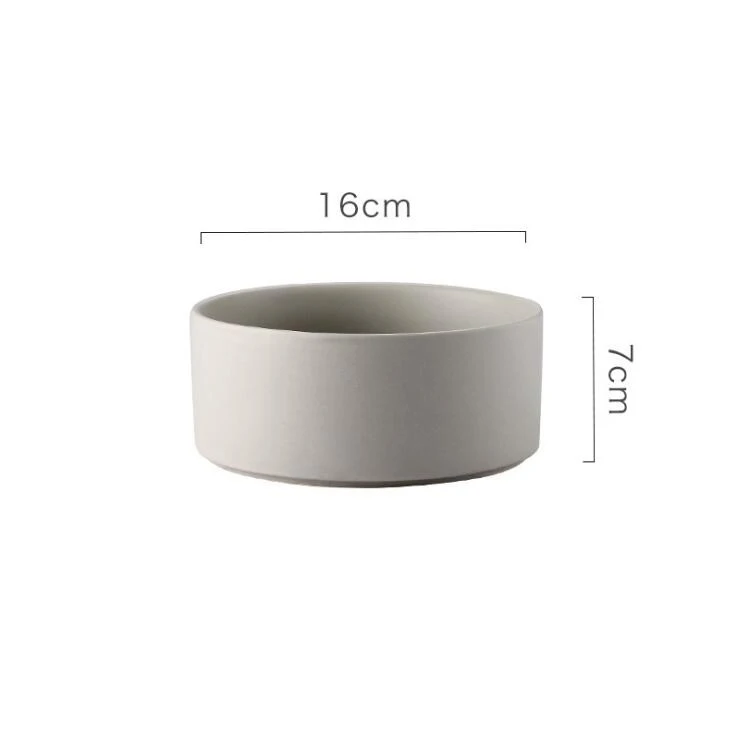 Grey single bowl TECHOME высококачественная матовая керамическая миска для домашних животных бамбуковая рама керамическая миска для собак и кошек Мягкая матовая керамическая миска для еды - Цвет: Grey single bowl